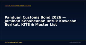 Panduan Customs Bond 2026 — Jaminan Kepabeanan untuk Kawasan Berikat, KITE & Master List - Surety Bond & Bank Garansi | Fortis Garda Proteksi