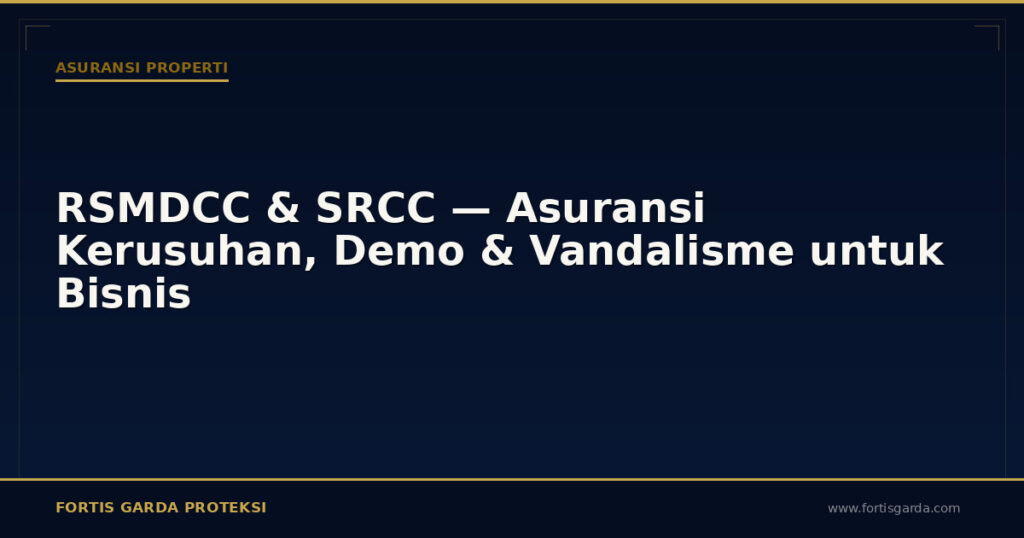 RSMDCC & SRCC — Asuransi Kerusuhan, Demo & Vandalisme untuk Bisnis - Asuransi Properti | Fortis Garda Proteksi