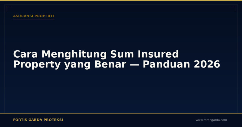 Cara Menghitung Sum Insured Property yang Benar — Panduan 2026 - Asuransi Properti | Fortis Garda Proteksi