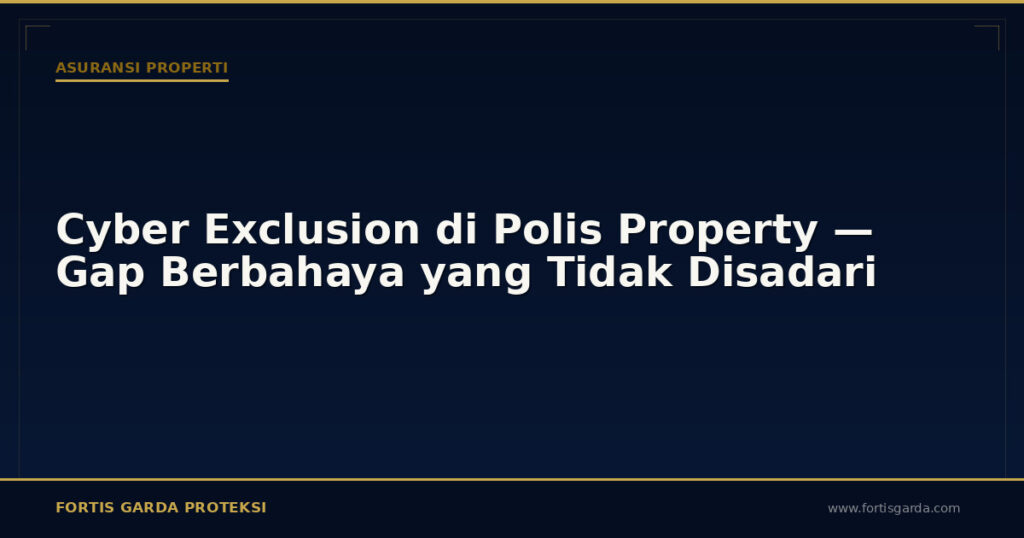 Cyber Exclusion di Polis Property — Gap Berbahaya yang Tidak Disadari - Asuransi Properti | Fortis Garda Proteksi