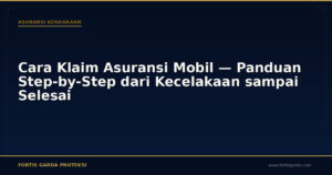 Cara Klaim Asuransi Mobil — Panduan Step-by-Step dari Kecelakaan sampai Selesai - Asuransi Kendaraan | Fortis Garda Proteksi