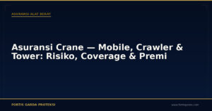 Asuransi Crane — Mobile, Crawler & Tower: Risiko, Coverage & Premi - Asuransi Alat Berat | Fortis Garda Proteksi
