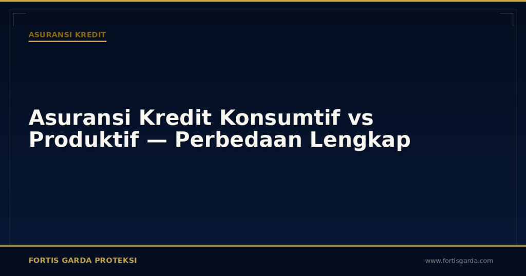 Asuransi Kredit Konsumtif vs Produktif — Perbedaan Lengkap - Asuransi Kredit | Fortis Garda Proteksi