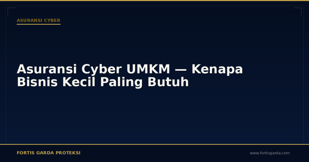 Asuransi Cyber UMKM — Kenapa Bisnis Kecil Paling Butuh - Asuransi Cyber | Fortis Garda Proteksi