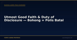 Utmost Good Faith & Duty of Disclosure — Bohong = Polis Batal - Klausul & Polis Asuransi | Fortis Garda Proteksi
