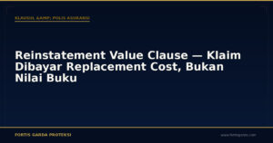 Reinstatement Value Clause — Klaim Dibayar Replacement Cost, Bukan Nilai Buku - Klausul & Polis Asuransi | Fortis Garda Proteksi