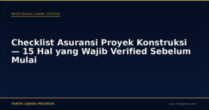 Checklist Asuransi Proyek Konstruksi — 15 Hal yang Wajib Verified Sebelum Mulai - Konstruksi & Proyek | Fortis Garda Proteksi