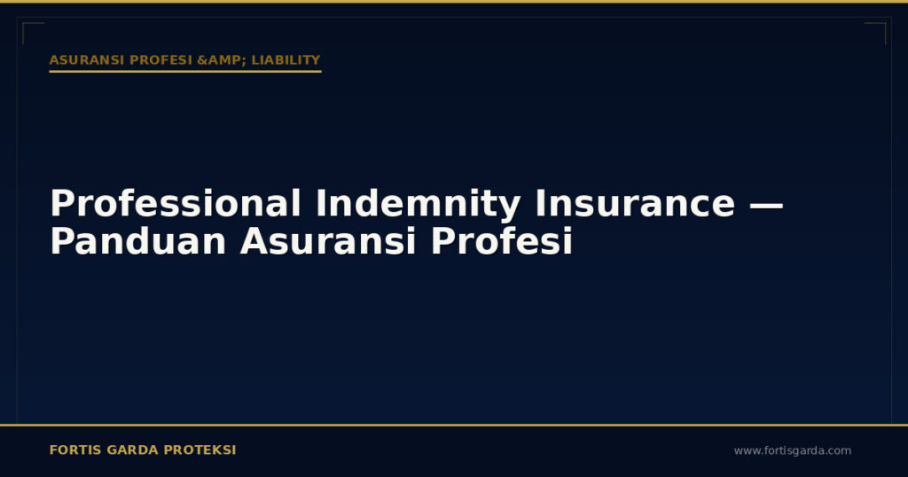 Professional Indemnity Insurance — Panduan Asuransi Profesi - Asuransi Profesi & Liability | Fortis Garda Proteksi