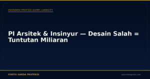 PI Arsitek & Insinyur — Desain Salah = Tuntutan Miliaran - Asuransi Profesi & Liability | Fortis Garda Proteksi