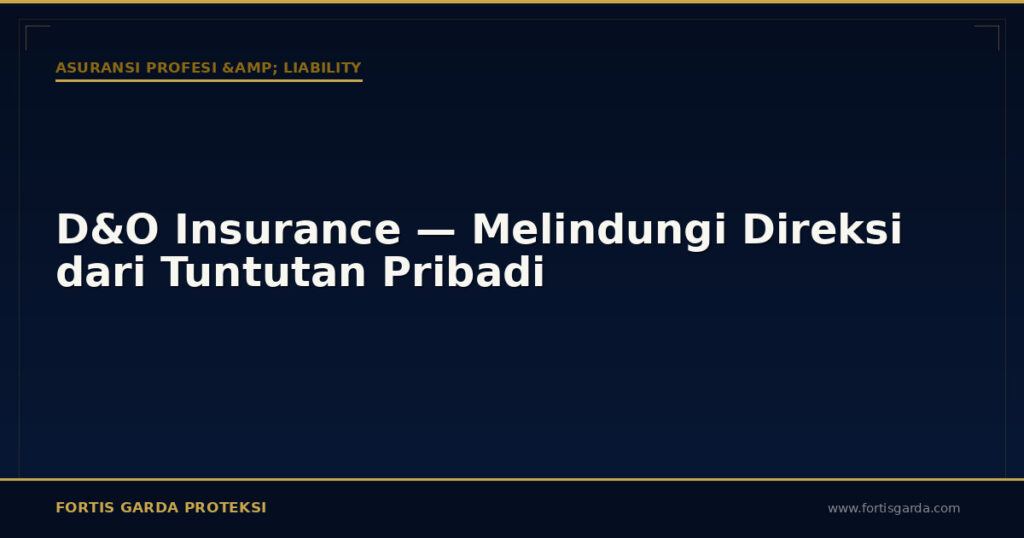 D&O Insurance — Melindungi Direksi dari Tuntutan Pribadi - Asuransi Profesi & Liability | Fortis Garda Proteksi