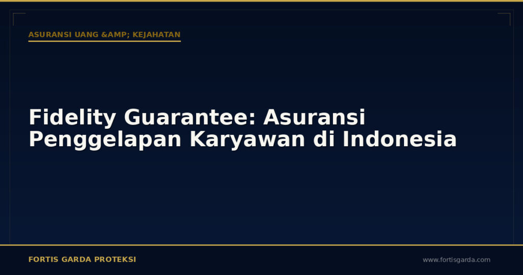 Fidelity Guarantee: Asuransi Penggelapan Karyawan di Indonesia - Asuransi Uang & Kejahatan | Fortis Garda Proteksi