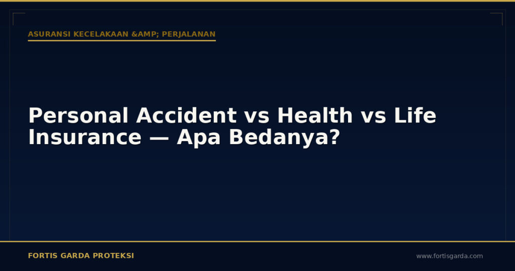 Personal Accident vs Health vs Life Insurance — Apa Bedanya? - Asuransi Kecelakaan & Perjalanan | Fortis Garda Proteksi