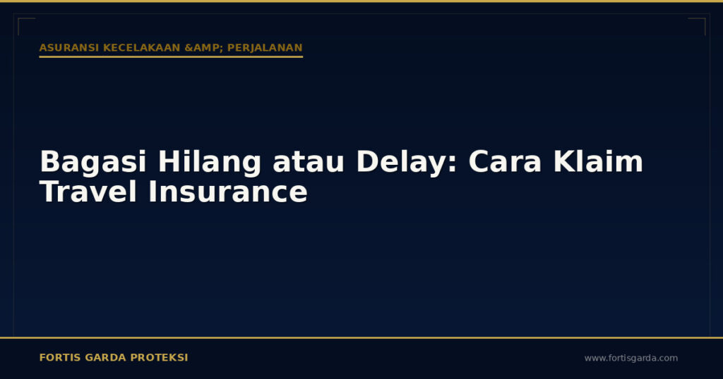 Bagasi Hilang atau Delay: Cara Klaim Travel Insurance - Asuransi Kecelakaan & Perjalanan | Fortis Garda Proteksi