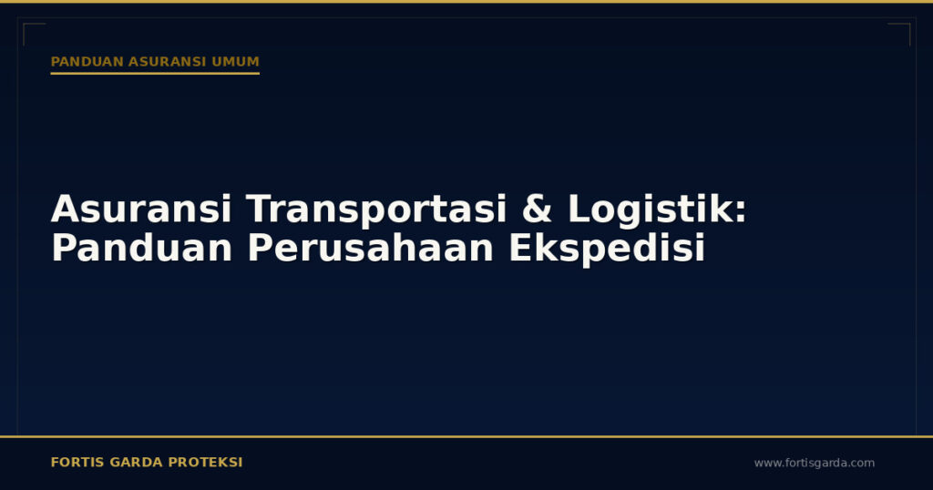 Asuransi Transportasi & Logistik: Panduan Perusahaan Ekspedisi - Panduan Asuransi Umum | Fortis Garda Proteksi