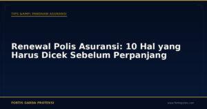Renewal Polis Asuransi: 10 Hal yang Harus Dicek Sebelum Perpanjang - Tips & Panduan Asuransi | Fortis Garda Proteksi