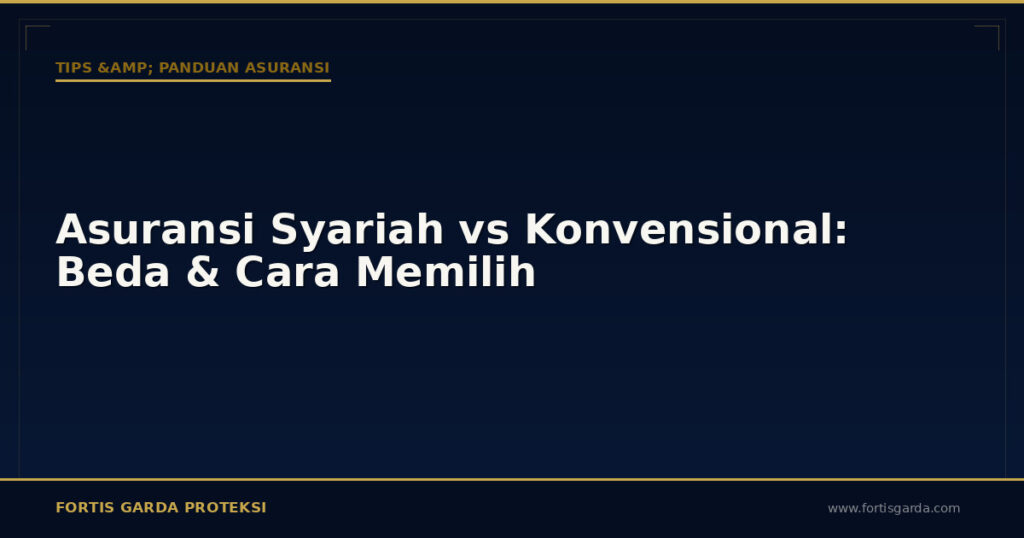 Asuransi Syariah vs Konvensional: Beda & Cara Memilih - Tips & Panduan Asuransi | Fortis Garda Proteksi