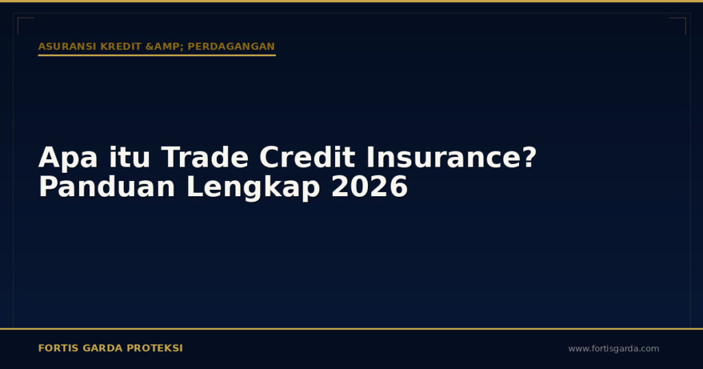 Apa itu Trade Credit Insurance? Panduan Lengkap 2026 - Asuransi Kredit & Perdagangan | Fortis Garda Proteksi