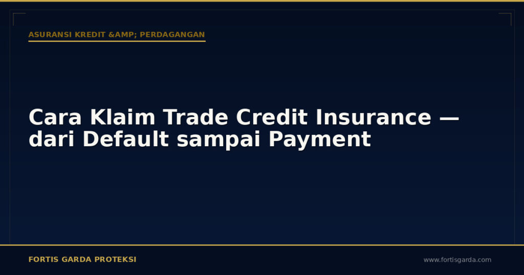 Cara Klaim Trade Credit Insurance — dari Default sampai Payment - Asuransi Kredit & Perdagangan | Fortis Garda Proteksi