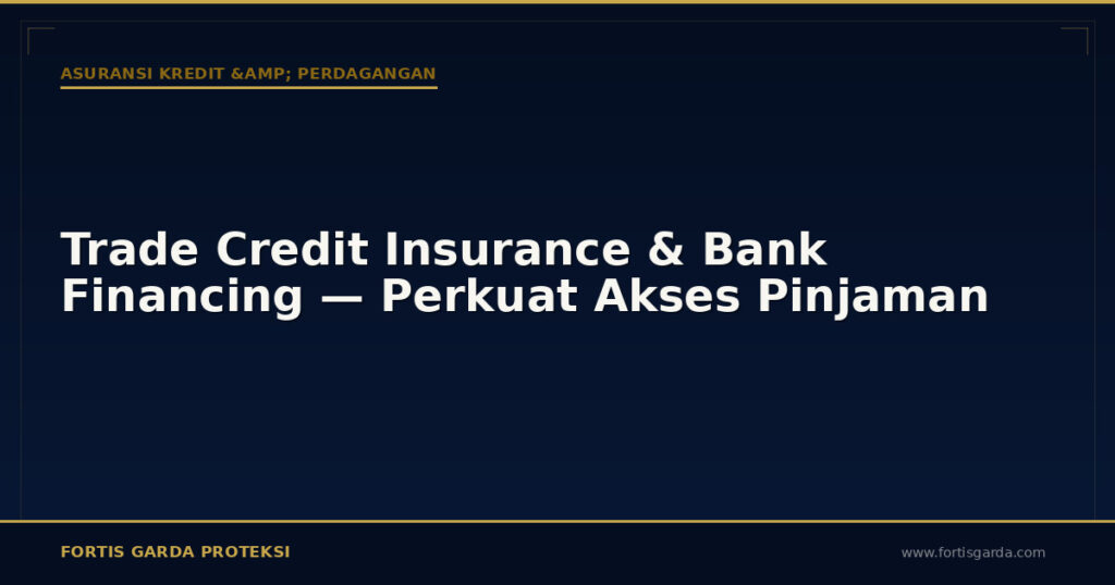 Trade Credit Insurance & Bank Financing — Perkuat Akses Pinjaman - Asuransi Kredit & Perdagangan | Fortis Garda Proteksi